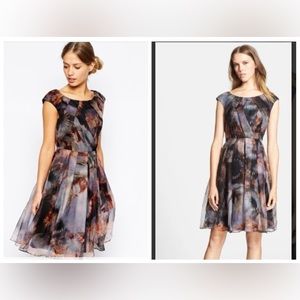 Ted Baker floral Skater dress SZ 2